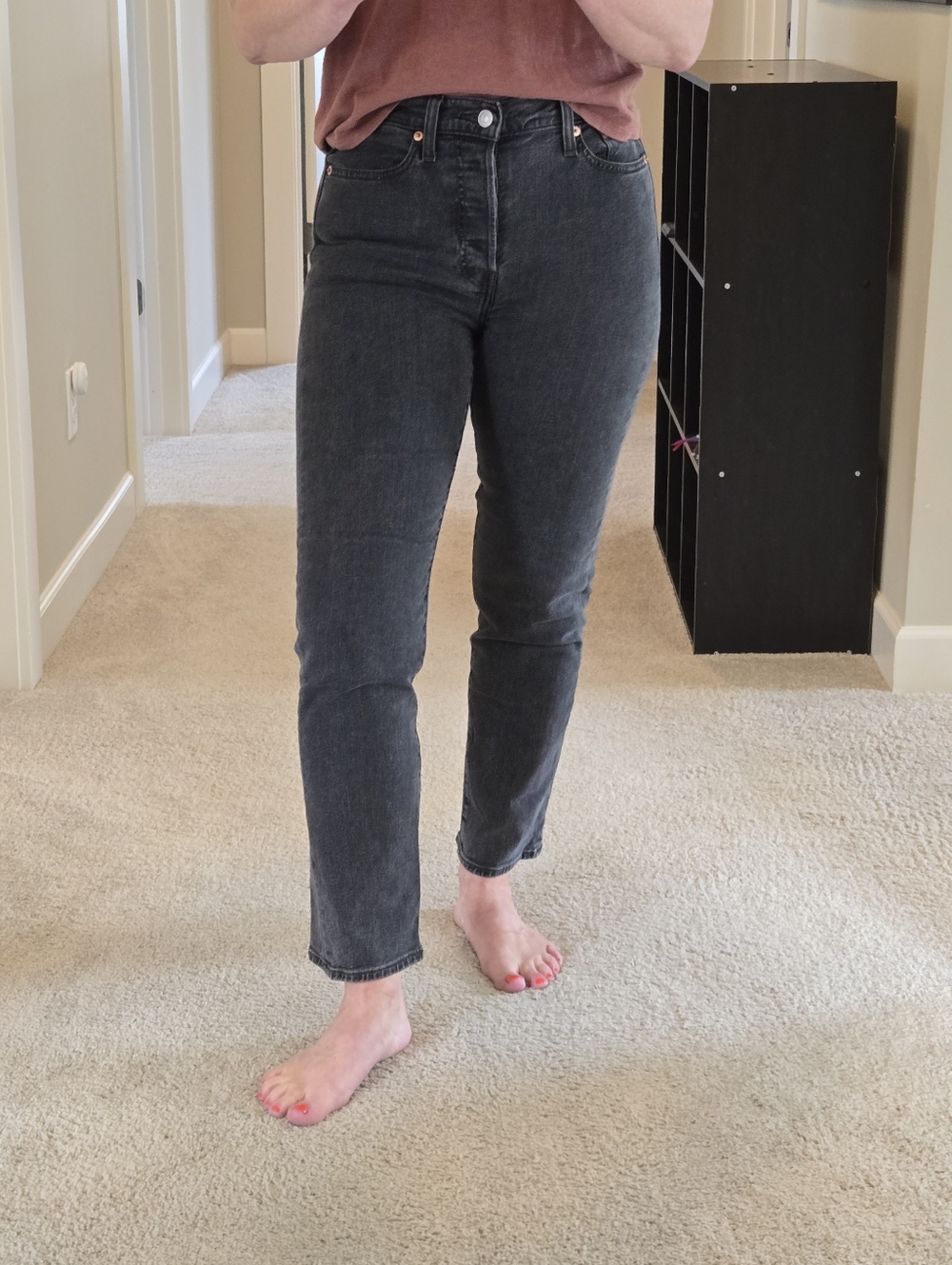 Levi's Button-fly Wedgie Steaight Gray Women's Jeans Size 28